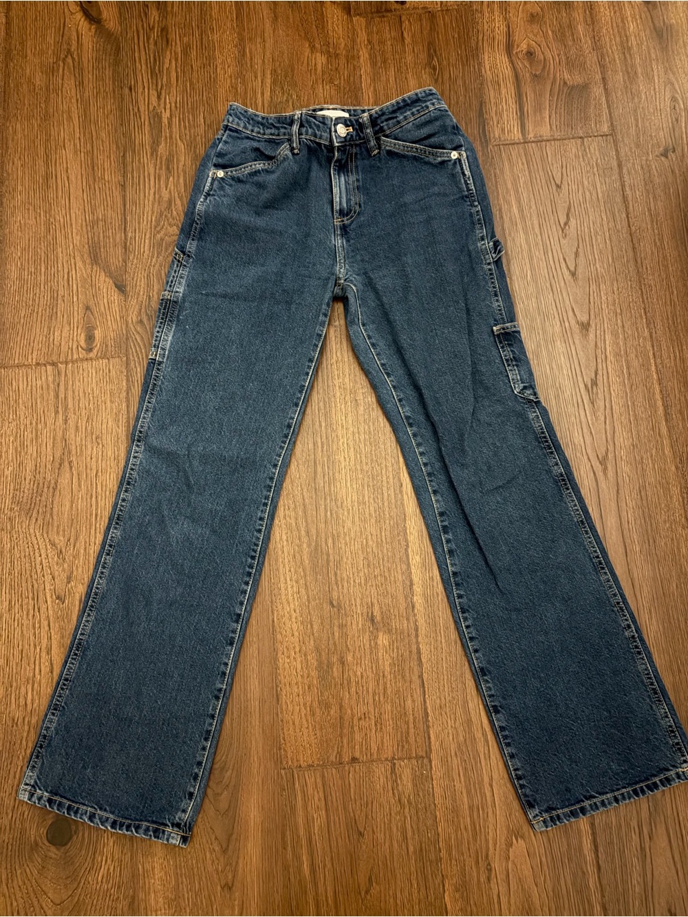 Zara Dark Blue Straight Leg Jeans
